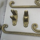 Antique Victorian Curtain Panel Ornate Cast Swing Arm Curtain Rods 1 Complete Pr