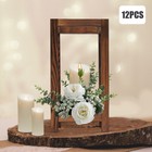 12 Pcs Wooden Wedding Lantern Centerpiece Rustic Wedding Table Decoration Wooden