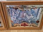 Vintage Old Milwaukee Beer Wildlife Series Bar Mirrors Set Of 2 Deer Wolves 1 5