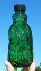 Rare Vintage 6  Midget Poland Spring Mineral Water Moses Bottle 8 Oz Green Glass