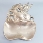 Vtg Brass Pegasus Trinket Dish Ashtray Mythical Winged Horse Unicorn Hollywood