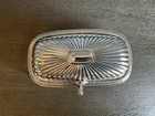 Roll Top Silverplate Butter Dish  Vintage  Made In Hong Kong