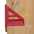 3d Multi-angle Measuring Ruler 45   90   Aluminum Woodworking Square Tool