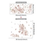 Pink Rabbit Moon Stars Wall Stickers For Kids Room Nursery Decor