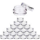 100pcs 2-20g Empty Plastic Cosmetic Makeup Jar Transparent Sample Container New