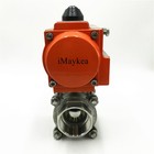 3  Bsp Dn80 Pneumatic Ball Valve Double single Acting Actuated Stainless Steel