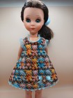 Handmade Teddy Bear Dress   Scarf Set Fits 17  Alta Moda S Furga Girls No Doll