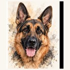 Personalized Pet Portrait From Photo Custom Watercolor Dog Cat Digital Print