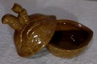 Vintage Roc Ceramic Squirrel On Acorn Nut Dish Lidded Bowl Taiwan 7 5x6x5 Inch