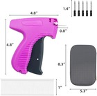 Tagging Gun For Clothing With Case  Standard Retail Price Tag Attacher Pink 