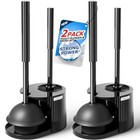 2pack 2 In 1 Toilet Brush And Plunger Set  Extended Handle Plunger toilet Bowl 
