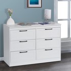 Bedroom Storage Dresser 6 Drawers With Cabinet Wood Furniture Bedroom Chest