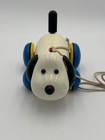 Vintage Ambi Toys Pull Along Dog Rolling Puppy Moving Ears Tail European Toy