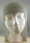 Aluminum Chainmail Hood Women Armor Party Costume Chain Mail Butted Coif Larp