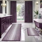  Bathroom Rugs And Mats Sets  2 Piece Thick 20  X 60  Plus 20  X 32  Mauve Wine