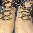 Timberland Men   s Beige black Suede Lace-up Ankle Hiker Boots Size 11 5