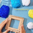 Mini Knitting Loom With Hooks Wooden For Weaving Board For Crafts And