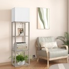  Floor Lamp With Shelves  Wide Floor Lamps For Living 15 7  wide Rustic Wood