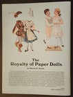 Vintage 1984 The Royalty Of Paper Dolls German Embossed By Marta Krebs Uncut