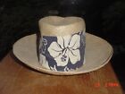 Vintage Hawaiian Unisex Straw Hat With Wide Tropical Floral Band