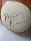 Vtg studio Earthenware Signed Potters Brown Candy Wrap Pottery Sculptural Piece 