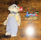 Ty Attic Treasures Caboose Bear Plush W  Tag Retired Vintage 1999