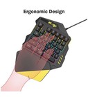 One Handed Rgb Gaming Keypad 35 Keys Mechanical Wired Led Backlit Keyboard New