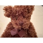 Russ Berrie Brown Shaggy Teddy Bear Plush Brown Bow Item 43133 Vintage