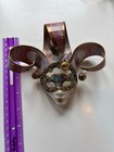 Ceramic Miniature Jester Venetian Masquerade Mask Venice Italy