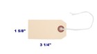 1 000- 3 1 4  X 1 5 8  Size 2 Manila Inventory Pre-strung Hang Tags With String