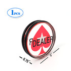 3  Double-sided Acrylic Dealer Puck Button  Casino Texas Hold em Poker Accessory