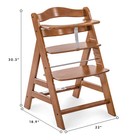 Hauck Alpha  Grow Along Adjustable Wooden Booster High Chair  Beechwood  Walnut