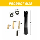 Real Carbon Fiber 3 Inch Short Antenna Jdm Style Am fm Radio Aerial Whip Black