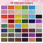16800pcs 48 Color Glass Seed Beads For Jewelry Making Small Beads For Diy 3mm