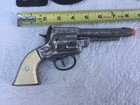 1957 Rare Stevens    trigger    Cast Iron Cap Gun Cap Gun W  Holster Usa Scrolling