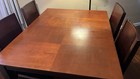 Extendable Real Wood Dining Table Set W  4 Chairs