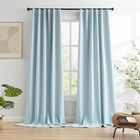 120  Extra Long Blackout Curtains  Light Sky Blue  2 Panels For Large Windows
