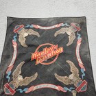 Vintage Harley Davidson Bandanna Adult Black Faded20x21 Eagle Print Us Made Read