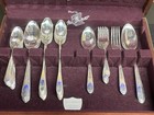 Vintage Mid Century Modern Mixed Lot 51 Pc Silverware Silver Plate Roger Bros