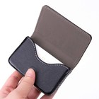 Pu Leather Business Card Holder Pocket Wallet Case With Magnetic Closure
