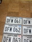 Bulk Lot Of 10 Maryland 1980s White On Black License Plate Plates Pair Crafts
