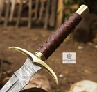 Hand Forged Damascus Steel Viking Sword Battle Ready Sword Medieval Sword sheath