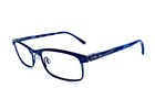 Oakley Black Blue Gunmetal Rectangular Eyeglasses Ox3182-0249 Midnight 49 16 137