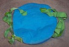 Webkinz Ganz Plush Pet Carrier Case Backpack Knapsack Green Blue Guc