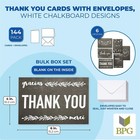 144-pack Blank Thank You Greeting Cards Bulk W envelope  Chalkboard Design 4 x6 