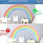 Large Watercolor Rainbow Wall Decals  Colorful Peel And Stick Vinyl Nursery W   