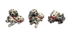 3 Resin Dalmatian Dog Christmas Figurines 2    