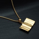 Holy Bible Cross Pendant Gold Necklace - Religious Prayer Christian Scripture