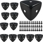 12pcs Black Metal Corner Protectors 1  Edge Guards With Screws For Furniture