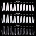 500pcs False Nail Art Tips Acrylic French Half Cover C Curved Fake Nails Gel Tip